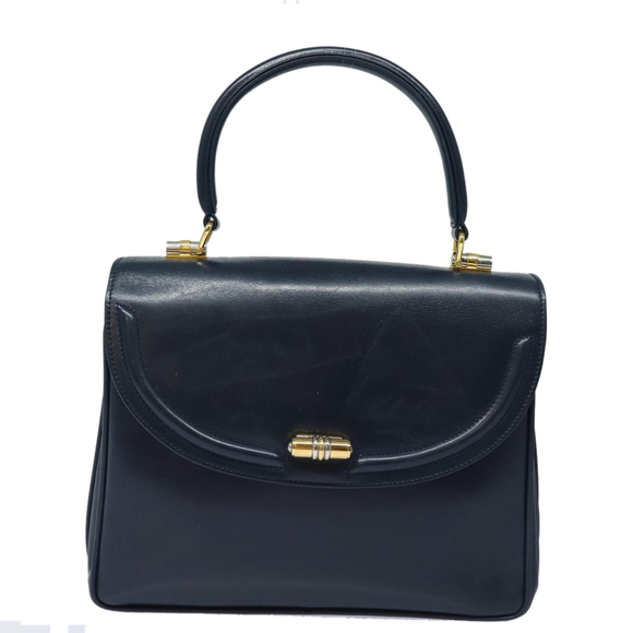 GUCCI Hand Bag Leather Navy Auth 84810 - Picture 13 of 16